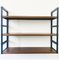 Vintage Wall Shelf in Black Steel & Teak, Image 8