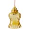 Vintage Pendant Light in Yellow & Pink Glass, Image 3