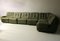 Patchwork Modular Sofa Set in Olive Green Patinated Leather, 1970s, Set of 6, Image 5