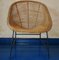Mid-Century Bamboo and Iron Pod Chair, 1960s 1