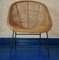 Mid-Century Bamboo and Iron Pod Chair, 1960s, Image 1