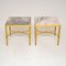 Tables d'Appoint Vintage en Marbre et en Laiton, France, 1960s, Set de 2 5