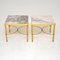 Tavolini vintage in marmo e ottone, Francia, anni '60, set di 2, Immagine 4