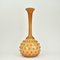 Large Amber Empoli Cased Glass Hobnail Vase 2