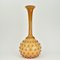 Large Amber Empoli Cased Glass Hobnail Vase 4
