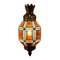 Brass and Amber Crystal Sconces, Set of 2 5