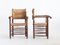Modernist Beech & Rush Armchairs, France, 1950s, Set of 2 14