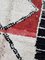 Moroccan Traditional Green and Red Handwoven Berber Rug, 1980s 4