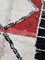 Moroccan Traditional Green and Red Handwoven Berber Rug, 1980s, Image 4