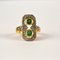 Art Deco Ring with Emeralds, 1900 1