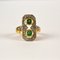 Art Deco Ring with Emeralds, 1900, Image 1