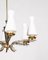 Vintage Italian Hanging Light in Brass and Glass, 1950s, Image 6