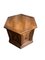 Gothic Style Hexagonal Side Tables in Oak, Set of 2, Image 4
