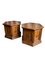 Gothic Style Hexagonal Side Tables in Oak, Set of 2 6
