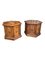 Gothic Style Hexagonal Side Tables in Oak, Set of 2 1