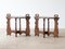 Brutalist Oak Side Tables, France, 1970s, Set of 2 1