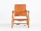 Leather & Beech Safari Chair, 1940s 11