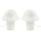 Lámparas de mesa Mushroom de rayas de Peill & Putzler, años 70. Juego de 2, Imagen 2