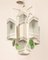 Vintage Chandelier in White Metal and Italian Design Glass, 1970s 5