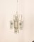 Vintage Chandelier in White Metal and Italian Design Glass, 1970s 1