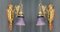 Louis XV Wall Sconces in Walnut Bases and Glass Tulips, 1890s, Set of 2 12