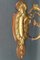 Louis XV Wandleuchten mit Gestell aus Nussholz & Glastulpen, 1890er, 2er Set 8