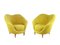 Sculptural Light Lounge Chairs in Green Velvet by Federico Munari, 1950s, Set of 2, Image 1