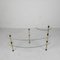 Kidney Shaped Etagere with Three Glass Plates, 1950s, Image 1