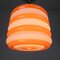 Art Deco Hanging Lamp with Orange Stripes, 1930s 4