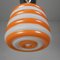 Lámpara colgante Art Déco con rayas naranjas, años 30, Imagen 11