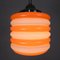 Art Deco Hanging Lamp with Orange Stripes, 1930s 10