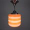 Art Deco Hanging Lamp with Orange Stripes, 1930s, Image 6