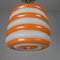 Art Deco Hanging Lamp with Orange Stripes, 1930s 12