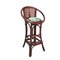 Vintage Spanish Wicker Bar Height Stools, Set of 2 2