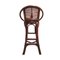 Vintage Spanish Wicker Bar Height Stools, Set of 2 8