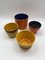 Vintage German Yellow Glazed Flower Potions, 1960, Set of 4 1