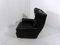 Fauteuil à Oreilles en Cuir Noir sur Roulettes, 1960s 8