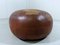 Large Round Patchwork Leather Pouf, 1960s 5