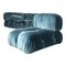 Camaleonda Modular Sofa in Blue Cotton Velvet by Mario Bellini for B&B Italia, 1972, Set of 7 8