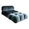 Camaleonda Modular Sofa in Blue Cotton Velvet by Mario Bellini for B&B Italia, 1972, Set of 7 16