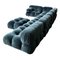 Camaleonda Modular Sofa in Blue Cotton Velvet by Mario Bellini for B&B Italia, 1972, Set of 7, Image 4