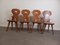 Brutalistische Vintage Stühle, 1950er, 4er Set 11