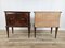 Mid-Century Bedside Tables in Walnut Briar and Glass, 1950, Set of 2 4