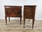 Mid-Century Bedside Tables in Walnut Briar and Glass, 1950, Set of 2 3