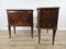 Mid-Century Bedside Tables in Walnut Briar and Glass, 1950, Set of 2 5