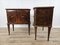 Tables de Chevet Mid-Century en Noyer et Verre, 1950, Set de 2 5