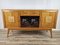 Italian Sideboard with Sliding Glass and Processed Edges, 1950 2