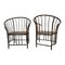 Chaises Antiques avec Accoudoirs en Bambou, Set de 2 8