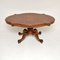 Antique Victorian Burr Walnut Dining Table, 1860, Image 1