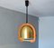 Mid-Century Italian Modern Brass and Oak Adjustable Height Chandelier, 1970s 13